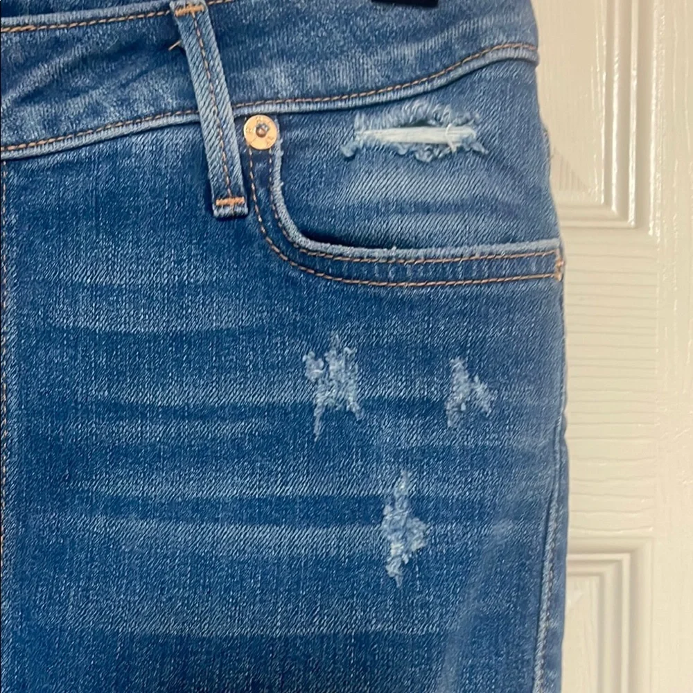 True Religion Blue Jean Pencil Skirt